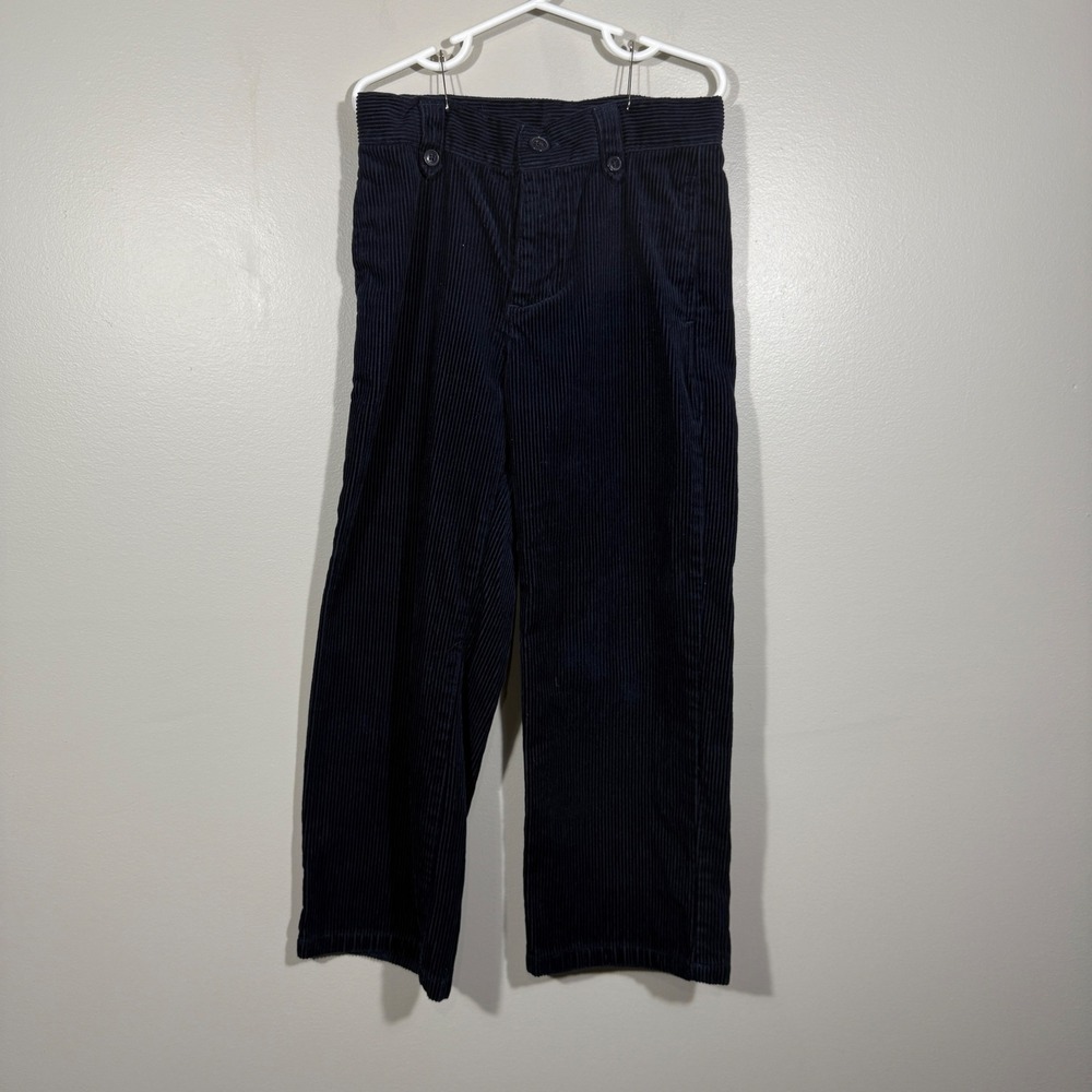 Janie and Jack Navy Corduroy Pants Size 6 Blue Holiday Adjustable‎ Waist Kids